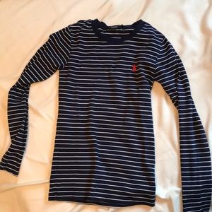 navy blue striped long sleeve